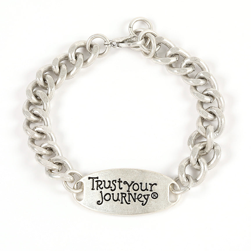 Trust Your Journey Skinny Adjustable Aluminium Cuff Bracelet - Etsy UK
