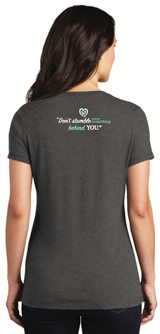 Don't Stumble Tee-Heather Charcoal - Trust Your Journey