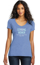 Strong Women Short Sleeve Tee-Blue - Trust Your Journey