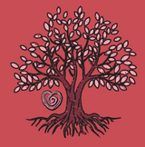 Tree of Life Tee-Red Frost